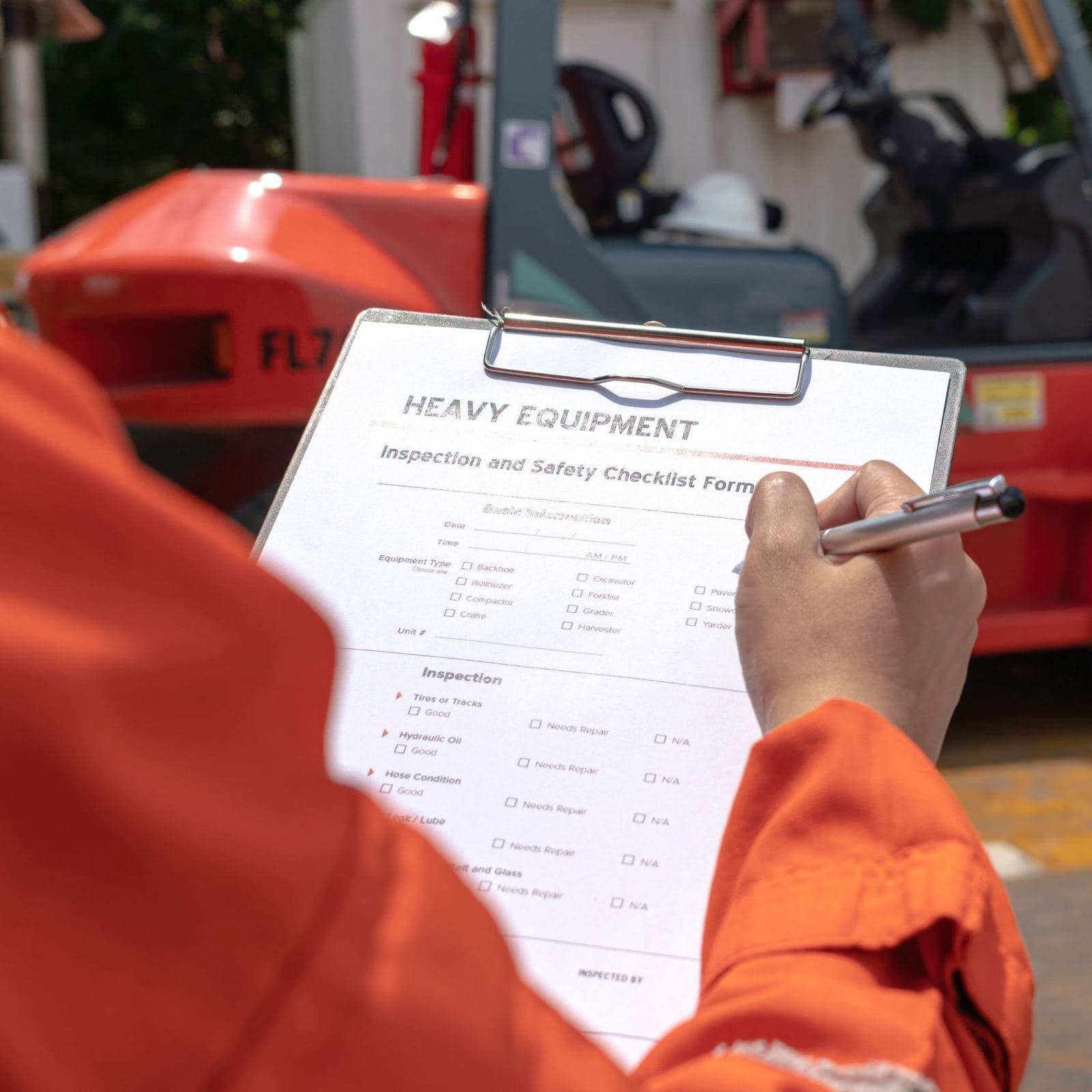 Inspekcja techniczna ciężkiego sprzętu UDT - checklist heavy equipment
